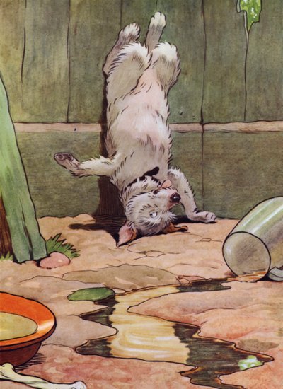 Ilustracja do Starej Matki Hubbard (kolor lito) autorstwa Frank Adams