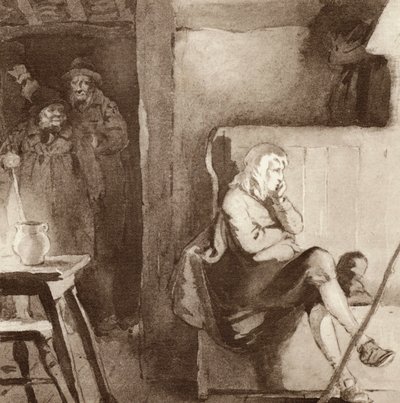 Ilustracja do The Scholar-Gipsy autorstwa Matthew Arnolda (kolor lito) autorstwa Frank Adams