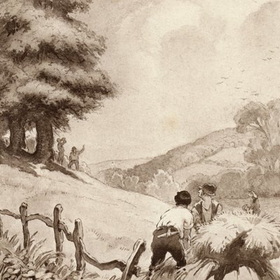 Ilustracja do The Scholar-Gipsy autorstwa Matthew Arnolda (kolor lito) autorstwa Frank Adams