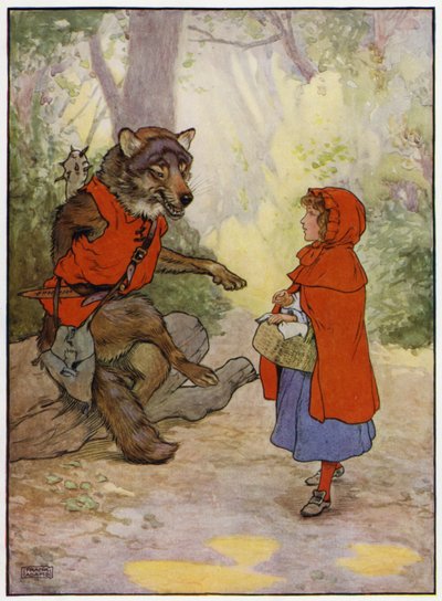 Czerwony Kapturek (kolor lito) autorstwa Frank Adams