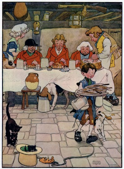 Trzech wesołych myśliwych (litografia kolorowa) autorstwa Frank Adams