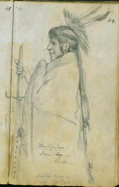 Hoohamaza, czyli Żelazna Noga, 1851 autorstwa Frank Blackwell Mayer