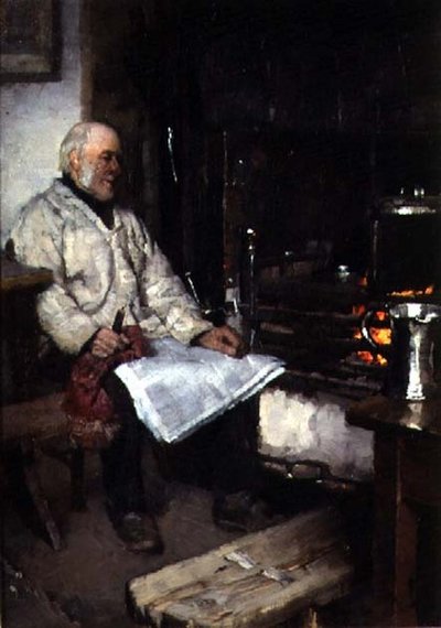 Zima (olej na płótnie) autorstwa Frank Bramley