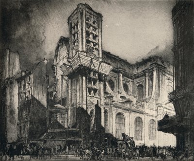 „Kościół św. Mikołaja-du-Chardonnet”, 1915 autorstwa Frank Brangwyn