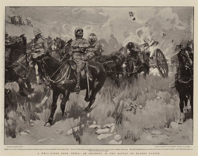 Dobrze wycelowany boerski pocisk, incydent w bitwie o Elands Laagte autorstwa Frank Craig
