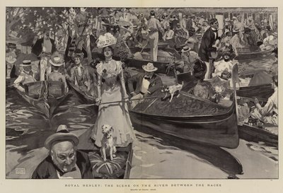 Royal Henley, scena na rzece między rasami autorstwa Frank Craig