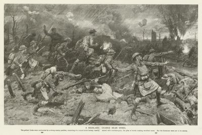 Highland Charge w pobliżu Ypres, I wojna światowa autorstwa Frank Dadd