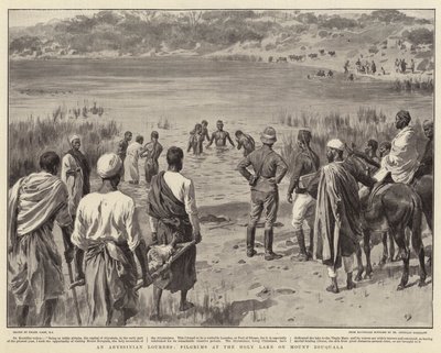 Abisyńskie Lourdes, pielgrzymi nad Świętym Jeziorem na górze Zouquala autorstwa Frank Dadd