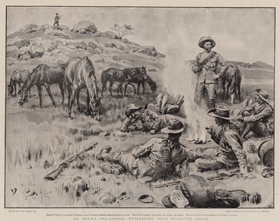 Godzina poza siodełkiem, patrolowanie z koniem Brabancji autorstwa Frank Dadd