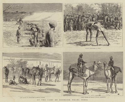 W obozie ćwiczeń, Delhi, Indie autorstwa Frank Dadd