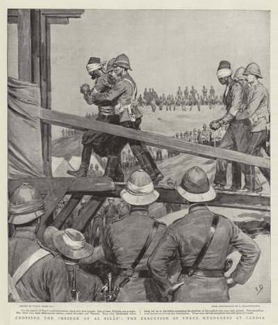 Przejście przez most Al Sirat, egzekucja trzech morderców w Candii autorstwa Frank Dadd