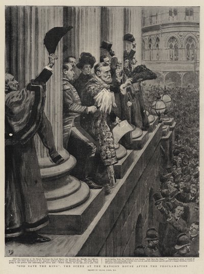Boże chroń Króla, Scena w Dworku po proklamacji autorstwa Frank Dadd