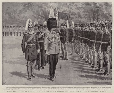 JKW Książę Walii podczas inspekcji Massachusetts Artillery Company w Marlborough House autorstwa Frank Dadd