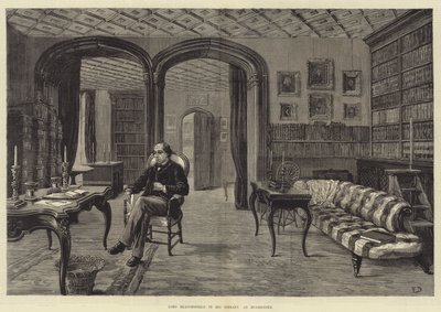 Lord Beaconsfield w swojej bibliotece w Hughenden autorstwa Frank Dadd