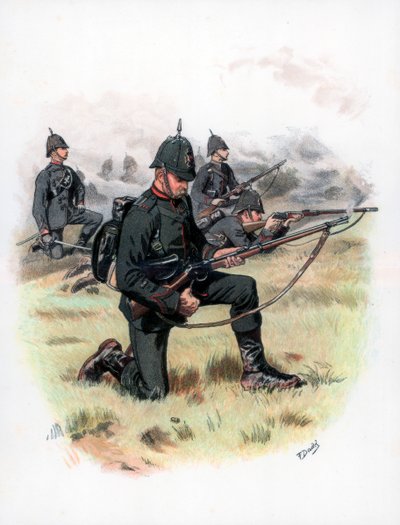 Marching Order, The Kings Royal Rifle Corps dawniej 60. Rifles, 1889. autorstwa Frank Dadd
