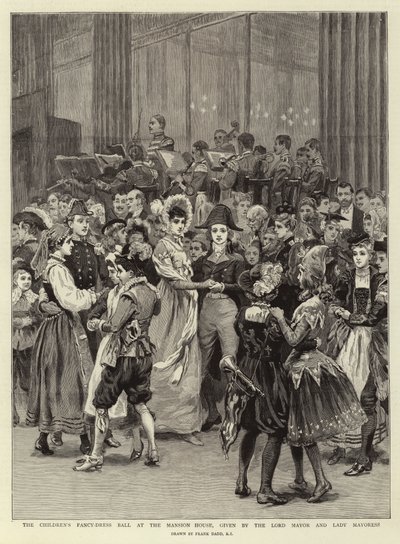 Bal przebierańców dla dzieci w rezydencji, wydany przez burmistrza i panią burmistrz autorstwa Frank Dadd