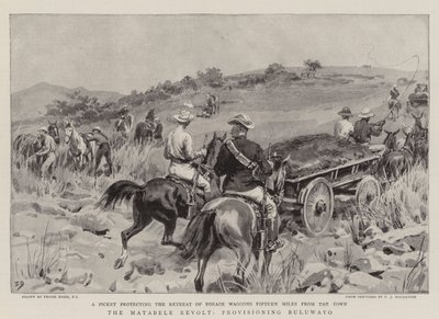Rewolta Matabele, zaopatrzenie Bulawayo autorstwa Frank Dadd