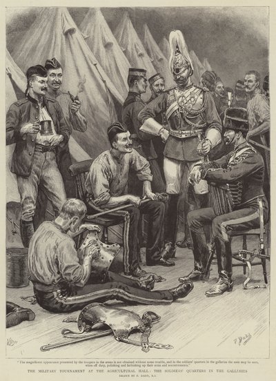 Turniej Wojskowy w Hali Rolniczej, Kwatery Żołnierzy w Galerii autorstwa Frank Dadd