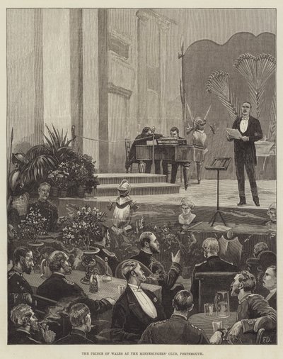 Książę Walii w Klubie Minnesingers, Portsmouth autorstwa Frank Dadd