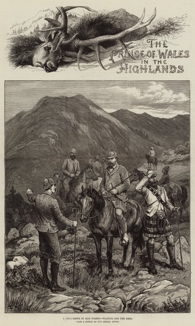 Książę Walii w Highlands autorstwa Frank Dadd