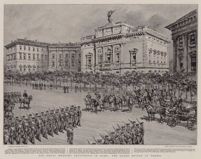 Królewskie Wesele w Rzymie, Wielki Przegląd Wojsk autorstwa Frank Dadd