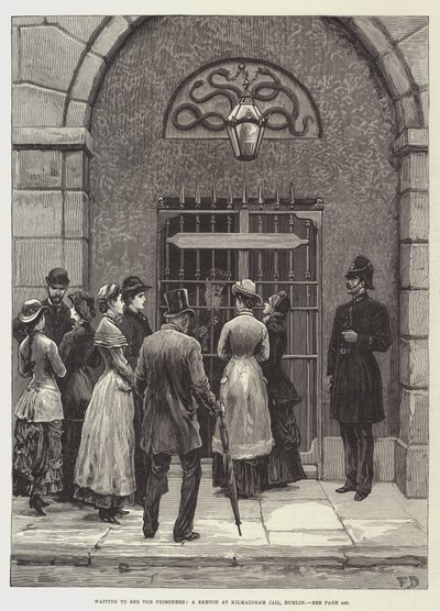 Czekam na więźniów, szkic w więzieniu Kilmainham w Dublinie autorstwa Frank Dadd
