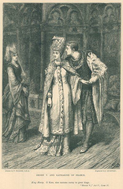 Ilustracja do króla Henryka V . Szekspira autorstwa Frank Dicksee