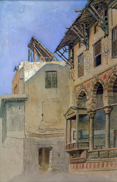 Dom Memlook Radnau Bey, Kair, 1870 autorstwa Frank Dillon