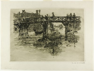 Dzielnica rybacka, Wenecja autorstwa Frank Duveneck