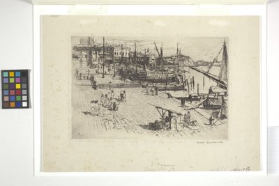 Riva Degli Schiavoni (tablica 1) (tusz) autorstwa Frank Duveneck
