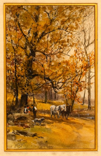 Krajobraz (akwarela na papierze) autorstwa Frank English