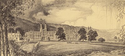 Stonyhurst College (litografia) autorstwa Frank Greenwood