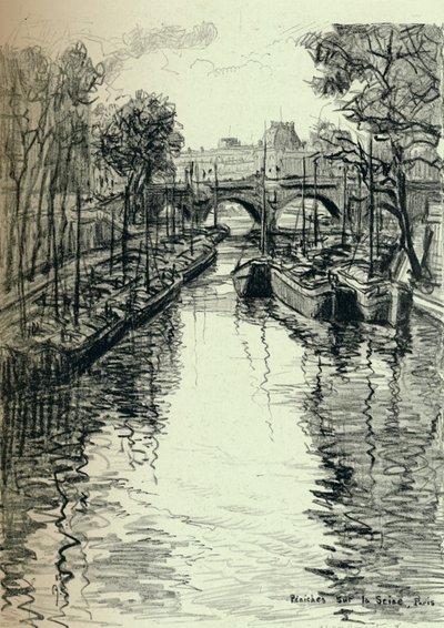 Barki na Sekwanie, 1915 autorstwa Frank Milton Armington