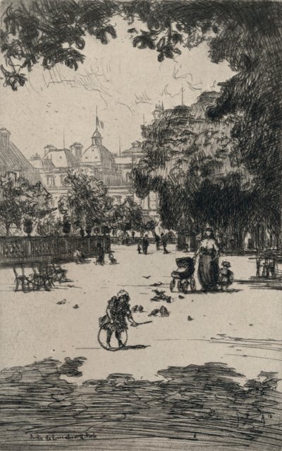 Ogród Luksemburski, 1915 autorstwa Frank Milton Armington