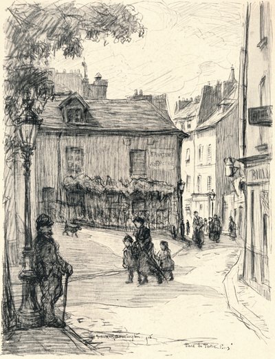 Place du Tertre, Montmartre, 1915 autorstwa Frank Milton Armington
