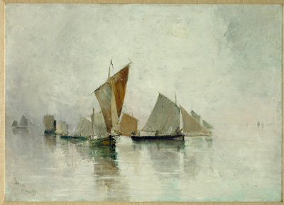 Dieppe, poranna mgła (olej na płótnie) autorstwa Frank Myers Boggs