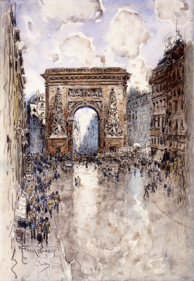 Porte St. Denis, Paryż, autorstwa Frank Myers Boggs