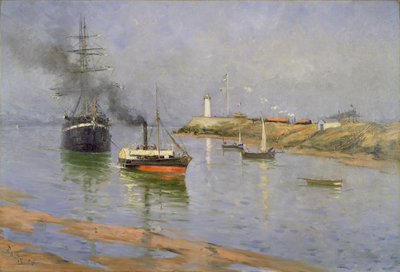 Port w Honfleur, 1886 autorstwa Frank Myers Boggs