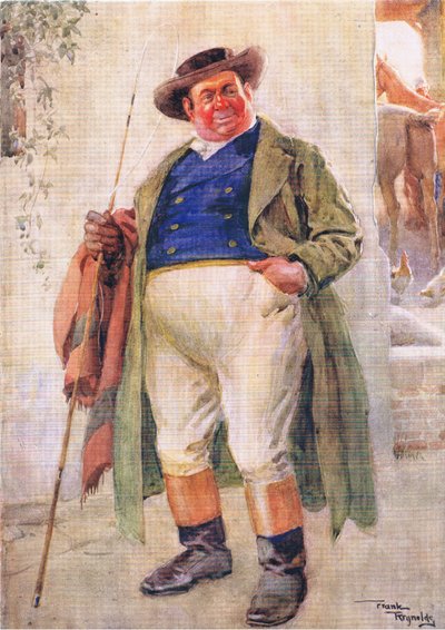 Pan Weller senior (Pickwick Papers) (kolorowa litografia) autorstwa Frank Reynolds