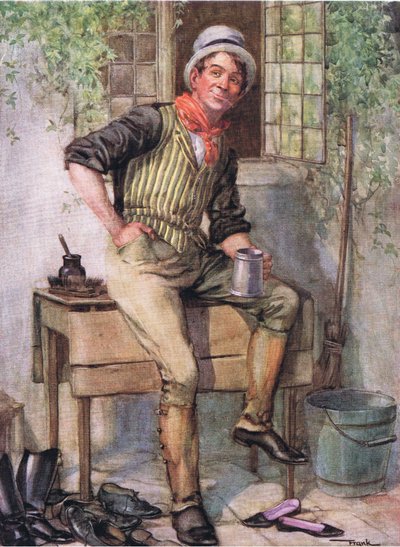 Sam Weller (Pickwick Papers) (kolorowa litografia) autorstwa Frank Reynolds