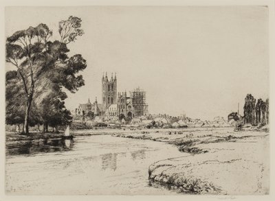Canterbury z łąk, 1930 autorstwa Frank Short