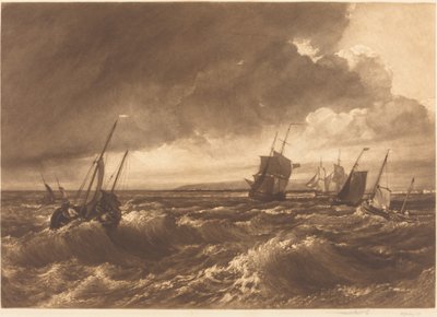Usta Tamizy Isle of Sheppey w oddali, 1891. autorstwa Frank Short