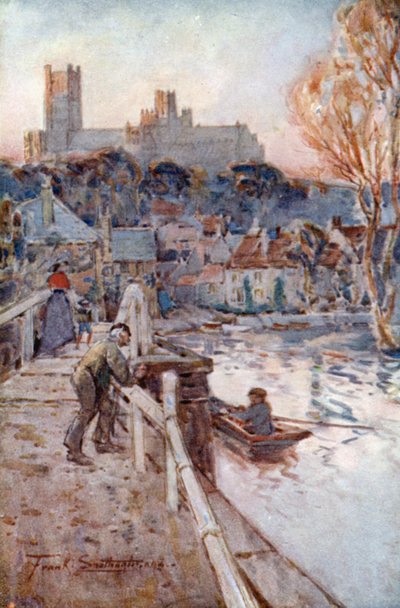 Ely at Eventide (druk kolorowy) autorstwa Frank Southgate