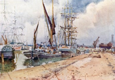 Port Ipswich (druk kolorowy) autorstwa Frank Southgate