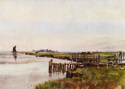 Norfolk Broads: Breydon Rond (kolor lito) autorstwa Frank Southgate