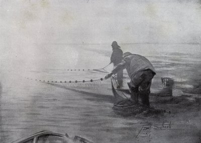 Norfolk Broads: smelt-fishing, Breydon autorstwa Frank Southgate