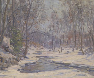 Zimowy poranek (olej na płótnie) autorstwa Frank Townsend Hutchens