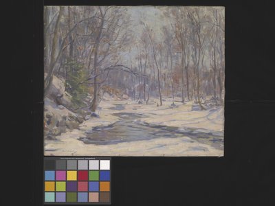 Uma manhã de inverno (óleo sobre tela) polonês autorstwa Frank Townsend Hutchens