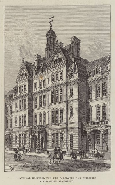 Narodowy Szpital dla Sparaliżowanych i Padaczkowych, Queen-Square, Bloomsbury autorstwa Frank Watkins
