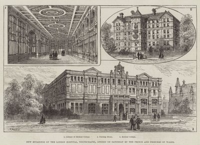 Nowe budynki londyńskiego szpitala, Whitechapel, otwarte w sobotę przez księcia i księżną Walii autorstwa Frank Watkins